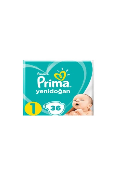 PRİMA Bebek Bezi Aktif Bebek 1 Beden Mini Ekonomik Paket 36 Adet