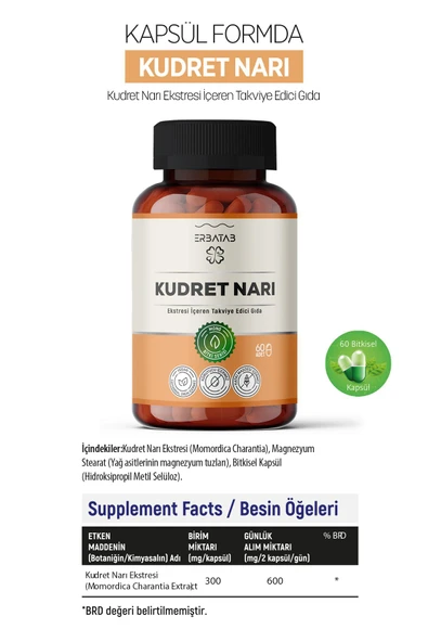Erbatab Kudret Narı Ekstresi 60 Kapsül - 5