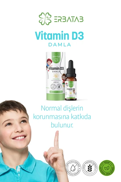 Erbatab D3 KIDS 20 ML - Resim 6