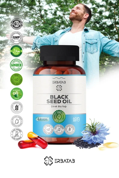 Erbatab Çörek Otu Yağı Black Seed Oil 60 Kapsül Licaps® - 6