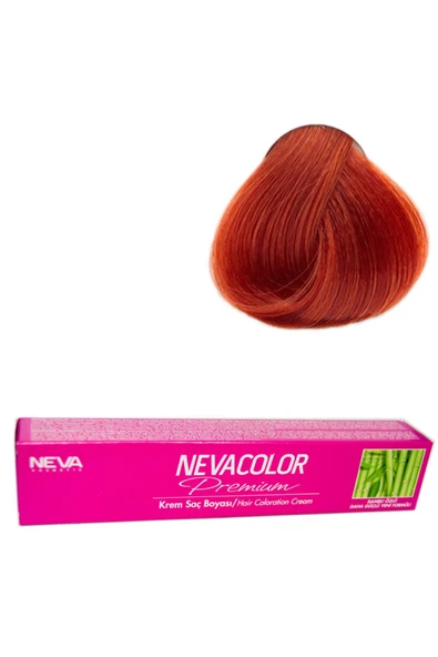 NEVA COLOR Nevacolor Tüp Boya 8.44 Tarçın Bakır X 4 Adet + Sıvı Oksidan 4 Adet