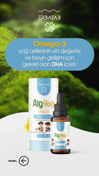 Erbatab Alg Yağı Omega 3 30 ml - Resim 4