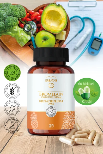 Erbatab Bromelain Krompikolinat 60 Kapsül - 4