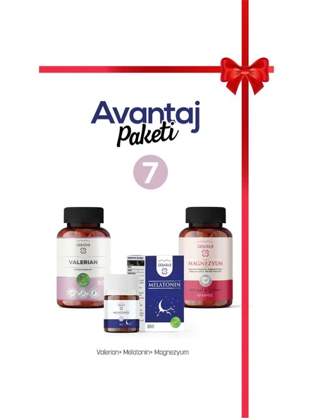 Erbatab Avantaj Paketi 7 (Magnezyum, Valerian, Melatonin)