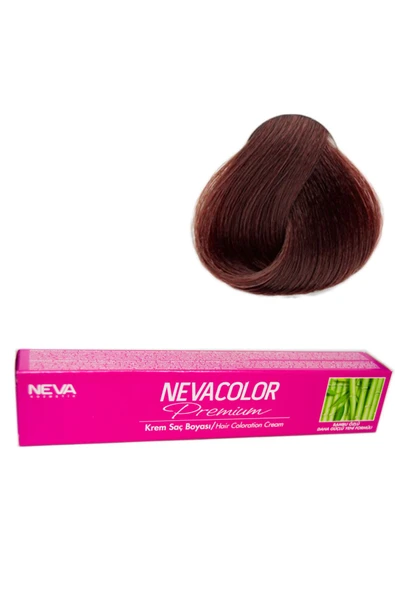 NEVA COLOR Nevacolor Tüp Boya 5 Açık Kahve x 3 Adet + Sıvı Oksidan 3 Adet