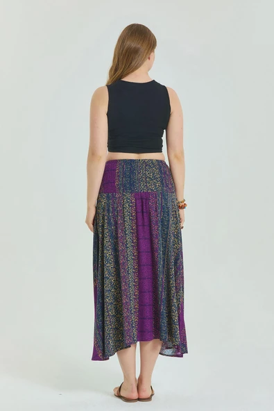 Gipe Belden Bağlamalı Büyük Beden Etek - Resim 5