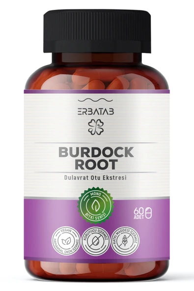 Erbatab Burdock Root Dulavrat Otu Ekstresi 60 Kapsül