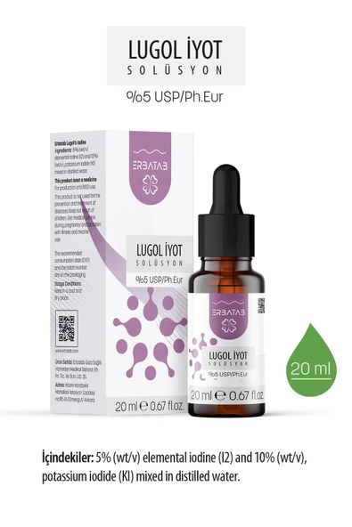 Erbatab Lugol İyot %5 20 ml - 2