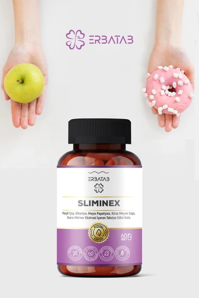 Erbatab Sliminex (Yeşilçay - Biberiye - Mayıs Papatyası - Kiraz Sapı Ekstresi) 60 Kapsül - 3