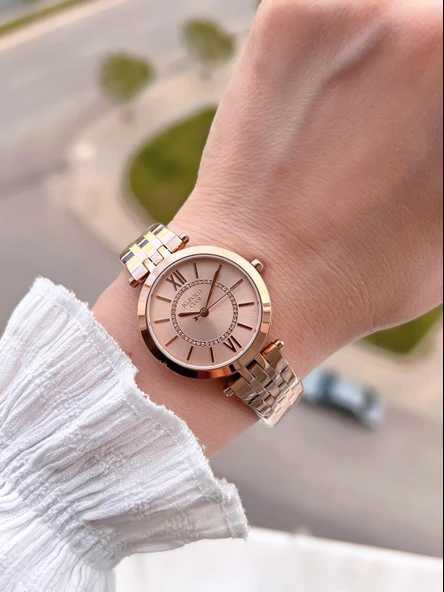 Jg.Polo Club Çelik Kasa & Kordon Kararma Ve Renk Atma Yapmaz Kadın Kol Saati+Bileklik JG01947.3 - Resim 2