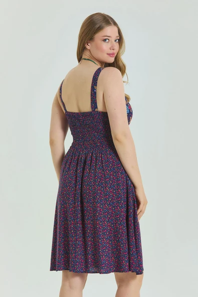 V Yaka Robadan  Büyük Beden Elbise - 5