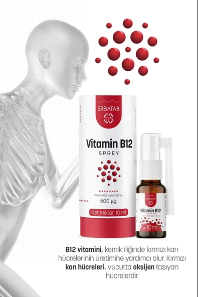 Erbatab Metilkobalamin B12 Sprey 10 ml - 3