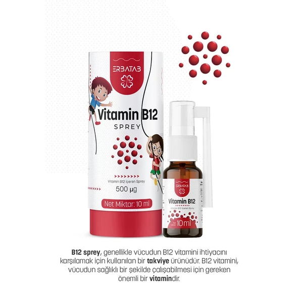 Erbatab Metilkobalamin B12 Sprey 10 ml