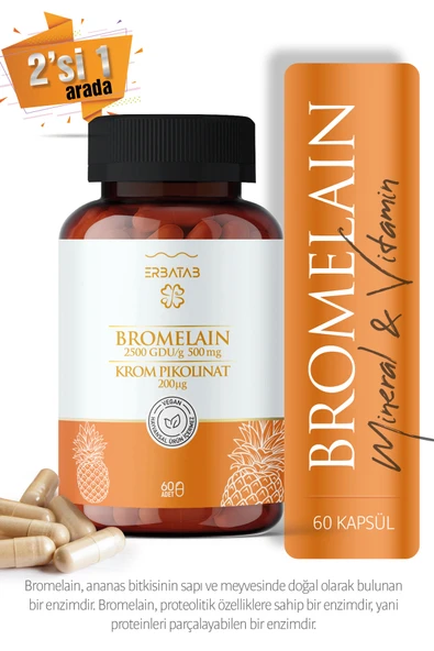 Erbatab Bromelain Krompikolinat 60 Kapsül - 2