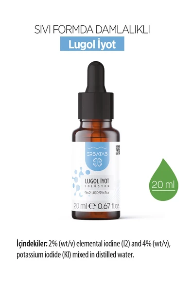 Erbatab Lugol İyot %2 20 ml - 2