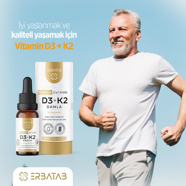 Erbatab D3-K2 20 ML( D3K2 , D vitamini , K vitamini ) - 4