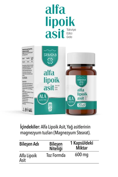 Erbatab Alfa Lipoik Asit 600 mg 30 Kapsül - 7