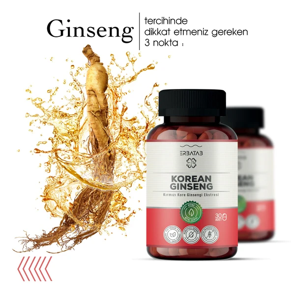 Erbatab Kırmızı Kore Ginsengi Ekstresi 30 Kapsül - 2