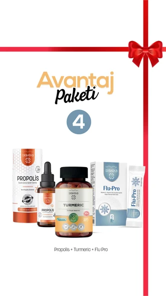 Erbatab Avantaj Paketi 4 (Zerdeçal, Propolis, Flupro Vitamin C)