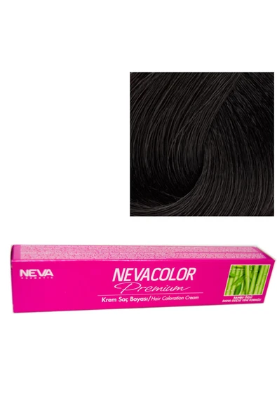 NEVA COLOR Nevacolor Tüp Boya 1 Siyah X 4 Adet + Sıvı Oksidan 4 Adet
