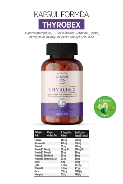 Erbatab Thyrobex Multivitamin 60 Kapsül - Resim 9