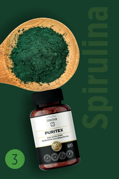 Erbatab Puritex (Kişniş - Spirulina - Brokoli - Klorella) 60 Kapsül - 7