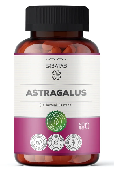 Erbatab Astragalus Çin Geveni Ekstresi 60 Kapsül