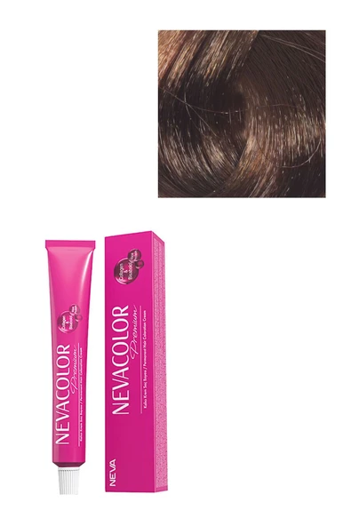 NEVA COLOR Premium Kalıcı Saç Boyası 7.77 - Badem Kahvesi