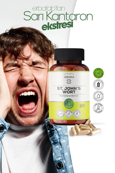 Erbatab Sarı Kantaron Ekstresi ST.John's Wort 30 Kapsül - 4