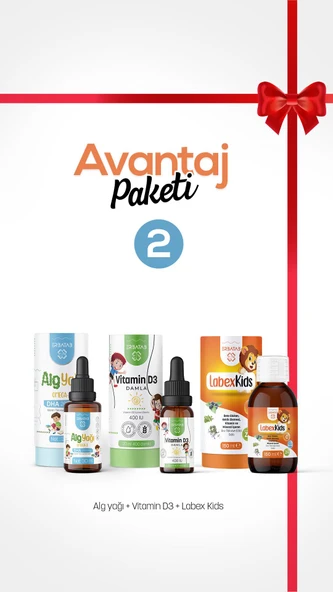 Erbatab Avantaj Paketi 2 (Labex Multivitamin, D3 Kids, Alg Yağı Omega)