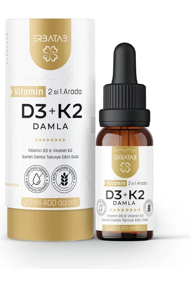 Erbatab D3-K2 20 ML( D3K2 , D vitamini , K vitamini )