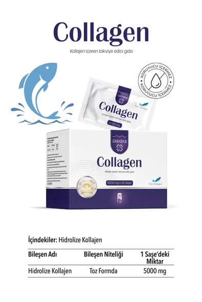 Erbatab Hidrolize Kollajen 5000 mg 30 Saşe - 8