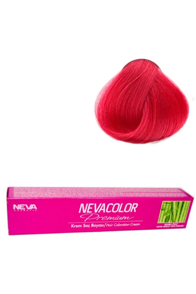 NEVA COLOR Nevacolor Tüp Boya  0.65 Yoğun Fuşya X 2 Adet Sıvı Oksidan 2 Adet