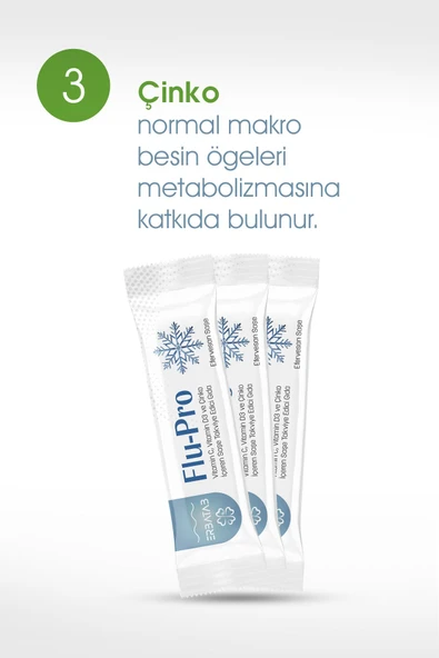 Erbatab Flu-Pro Vitamin C Vitamin D3  Çinko ve Karamürver Ekstresi 10 Stick - Resim 5