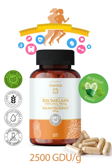 Erbatab Bromelain Krompikolinat 60 Kapsül - 3