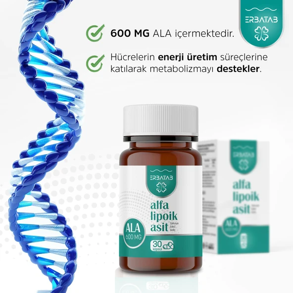 Erbatab Alfa Lipoik Asit 600 mg 30 Kapsül - 3