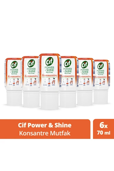 CİF Power And Shine Konsantre Kapsül Mutfak Temizleyici 10 Kat Konsantre Zorlu Yağları %100 Çözer 70
