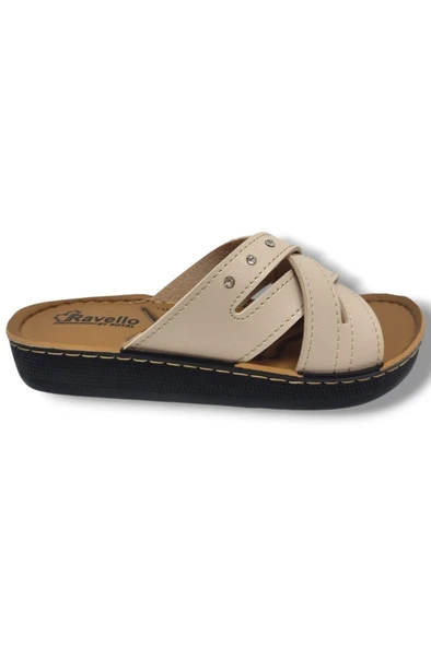 Royal Poli 750-25 Deri Anatomik 4 Bant Kadın Terlik - 2