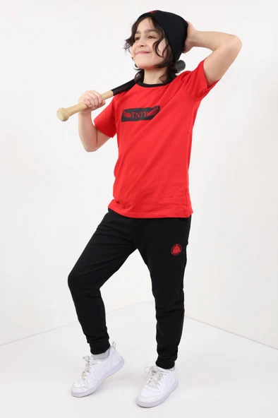 Toontoy Erkek Çocuk Baskılı Üçlü Eşofman Takım - 2