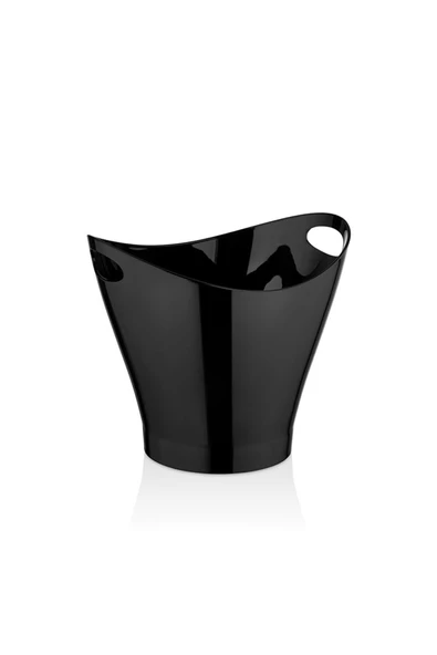 GastroPlast  6 Litre Siyah Buz Kovası ( 2 Adet 350 Ml Polikarbon Margarita Bardağı Hediye ) - Resim 3