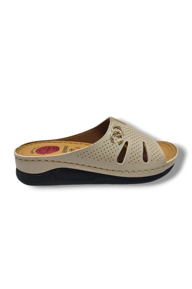 Serra 637-25 Anatomik Masaj Taban Lastikli Tokalı Kadın Terlik - 2