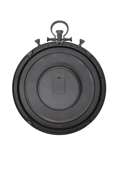 Efe Mark Premium Serisi Antik Eskitme Kadranlı Döner Çarklı 60 Santimetre Köstekli Ev ve Ofis Duvar Saati Latin Rakamlı Antrasit - Resim 4