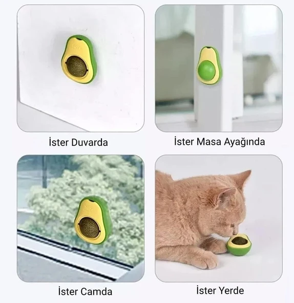 Avakado Kedi Naneli Catnip Yalama Oyun Topu
