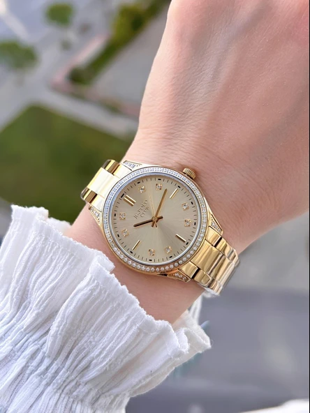 Jg.Polo Club Çelik Kasa & Kordon Kararma Ve Renk Atma Yapmaz Kadın Kol Saati+Bileklik JG02227.1 - Resim 2