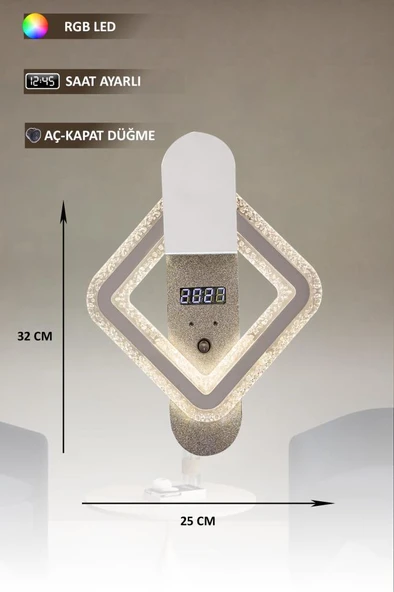 Eray Aydınlatma T8235 Beyaz RGB Led Avize