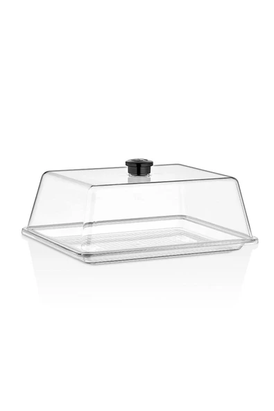 GastroPlast  Gf-16 Küçük Boy Polikarbonat Fanus Ve Gft-16 Polikarbonat Tepsi ( 21 X 27 X 18 En Boy Yukseklık ) ürün görseli