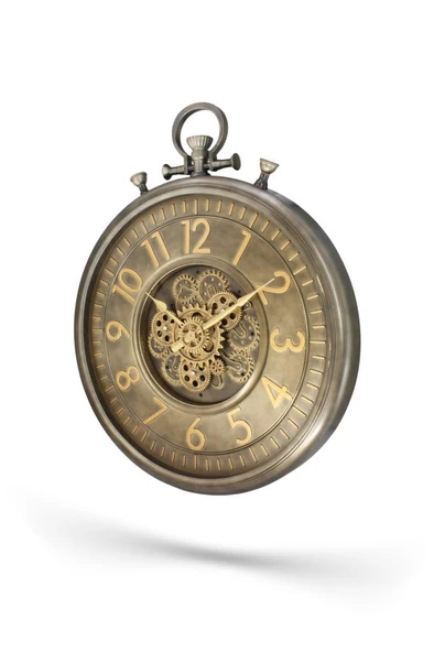 Efe Mark Premium Serisi Antik Eskitme Kadranlı Döner Çarklı 60 Santimetre Köstekli Ev ve Ofis Duvar Saati Latin Rakamlı Antrasit - Resim 2