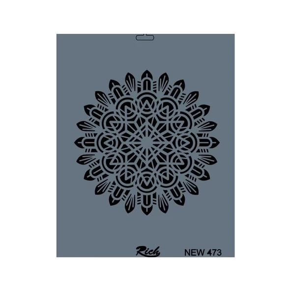 Rich New Seri N-473 Stencil 35x25 cm