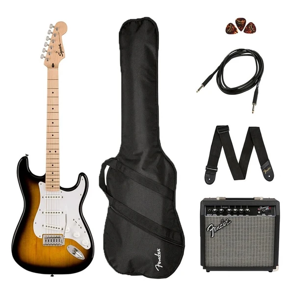 SQUİER SONİC STRATOCASTER 2 TON SUNBURST FRONTMAN 10 G AMFİ ELEKTRO GİTAR SETİ