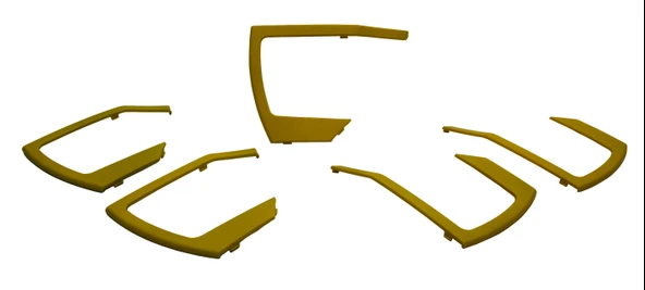 Jant Kapağı Çıtası Sarı (5 Adet) - Resim 3